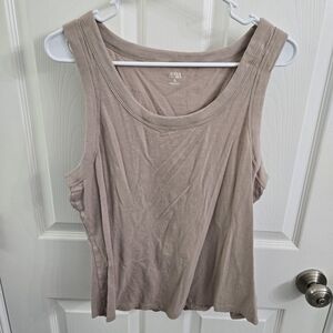 a.n.a Women's Light Brown Tank Top